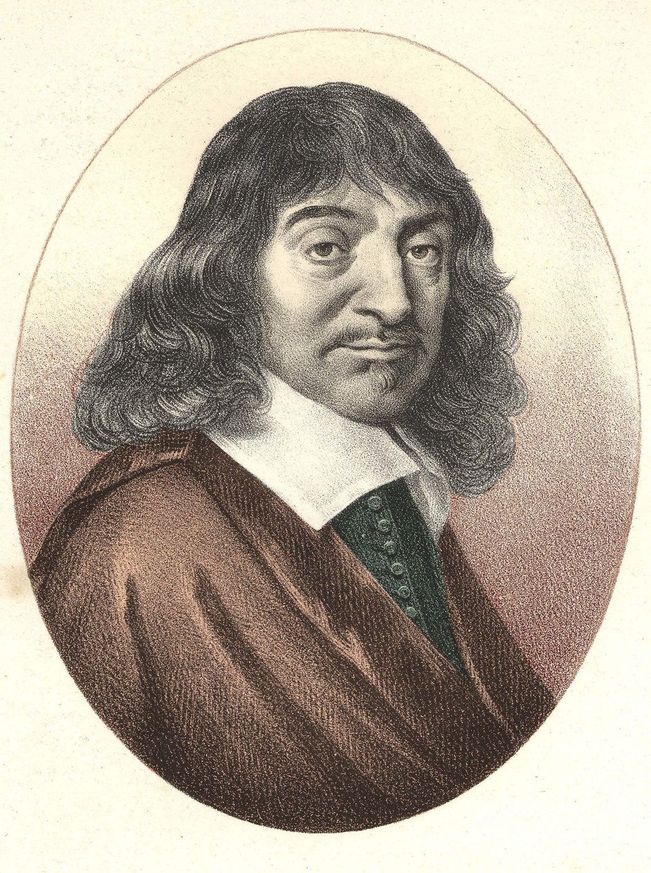 Portret van Descartes (1596-1650) door Unknown artist
