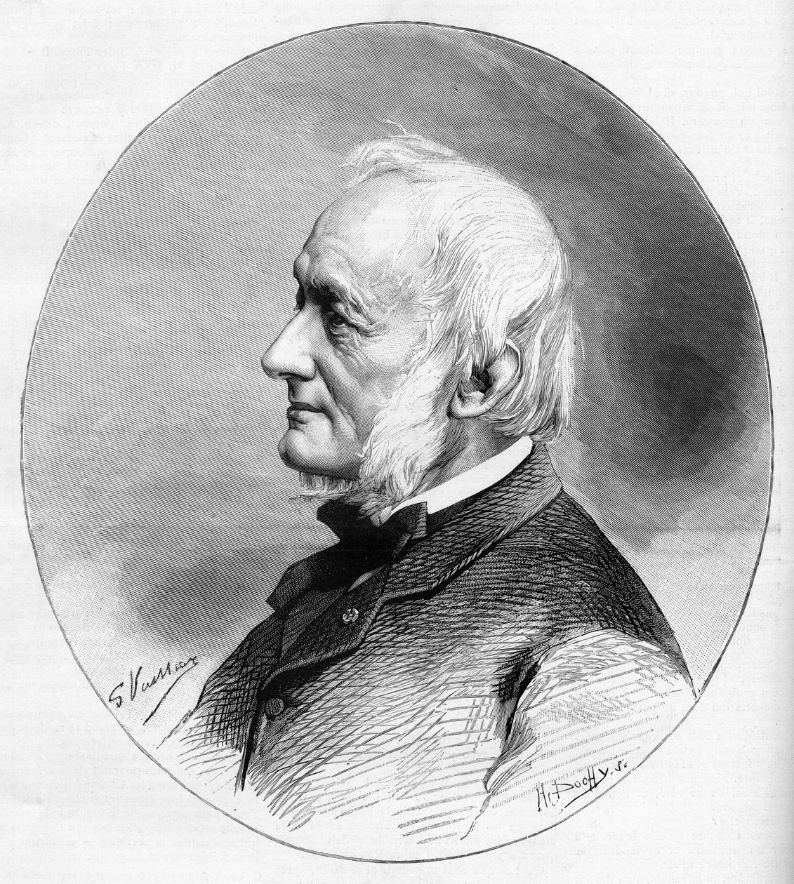 Portret van Désiré Nisard (1806-1888) schrijver en lid van de Franse Academie, gekozen in 1850. door Unknown artist