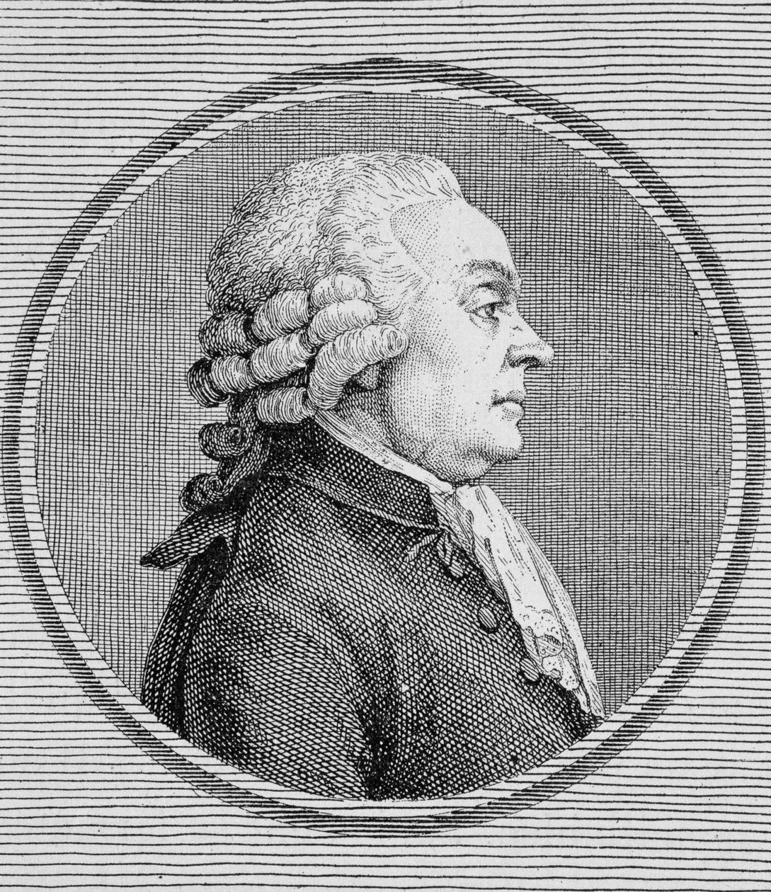Portret van Dionis du Séjour (1734 -?). Gravure van het einde van de 19e eeuw in 
