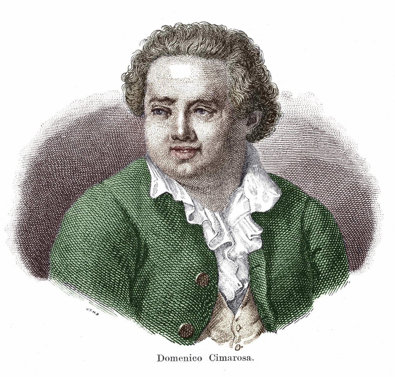 Portret van Domenico Cimarosa (1749 -1801), Italiaanse componist door Unknown artist