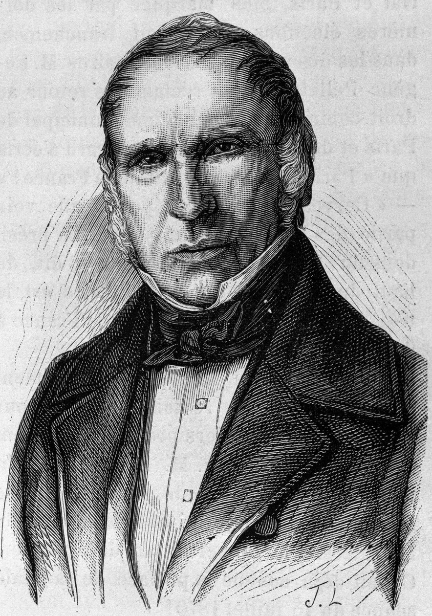 Portret van Dupin Ainé (1783 - 1865). Gravure van het einde van de 19e eeuw in 