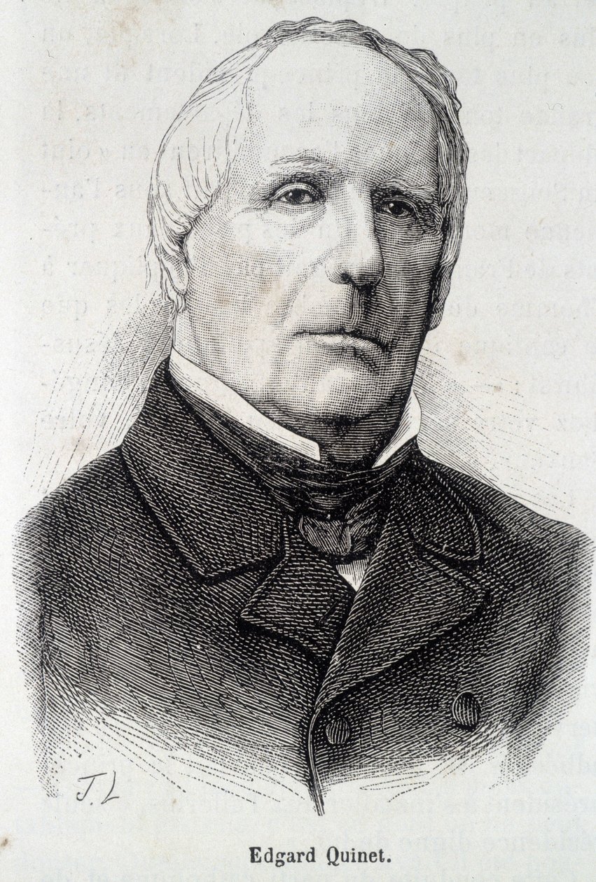 Portret van Edgar Quinet, Franse historicus (1803 - 1875) door Unknown artist
