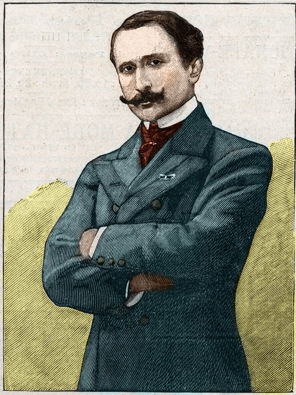 Portret van Edmond Rostand (1868-1918), Franse dichter en toneelschrijver door Unknown artist
