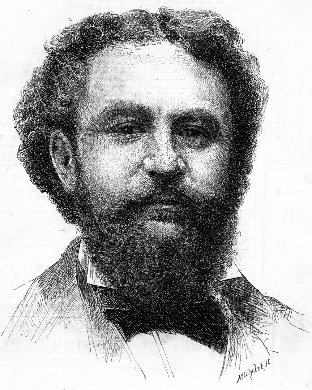 Portret van Emile Bergerat (1845-1923), Franse schrijver. door Unknown artist
