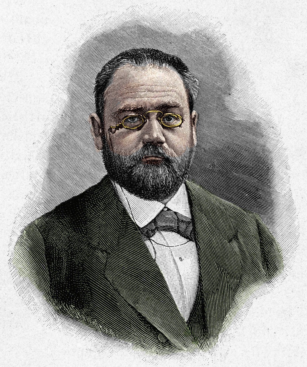 Portret van Emile Zola (1840-1902) door Unknown artist