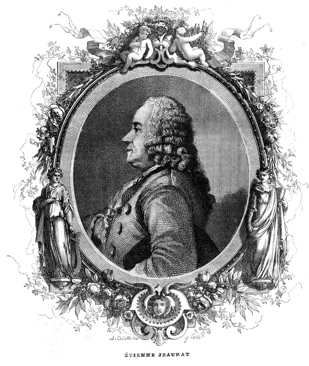 Portret van Etienne Jeaurat (1699-1789) Franse schilder en cartoonist. door Unknown artist