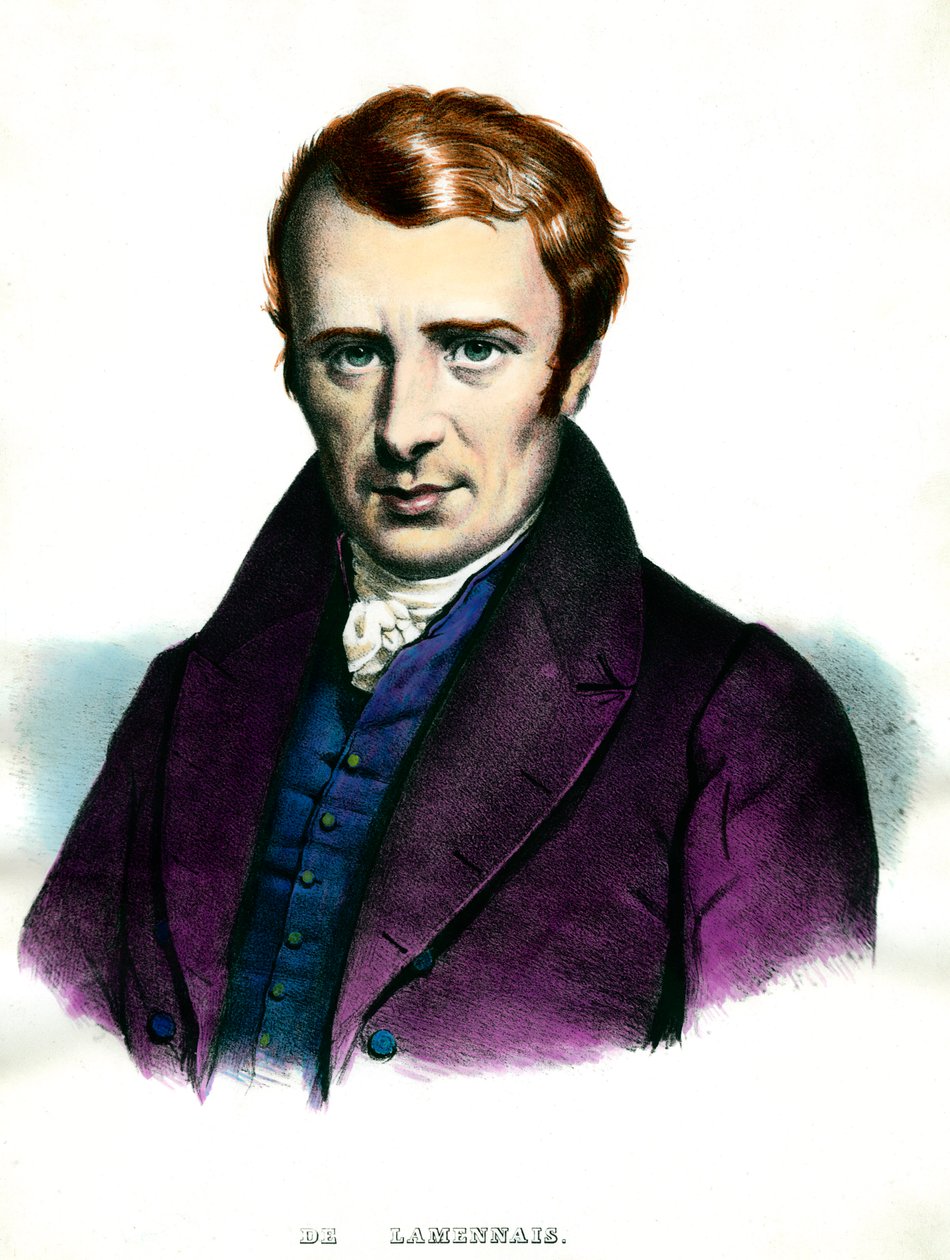 Portret van Felicite Robert de Lamennais (1782-1854) Franse schrijver door Unknown artist