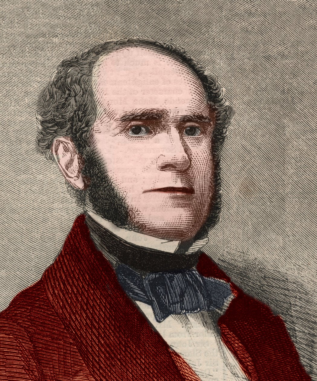 Portret van Fitz-Greene Halleck (1790-1867), Amerikaanse dichter. Gravure in 