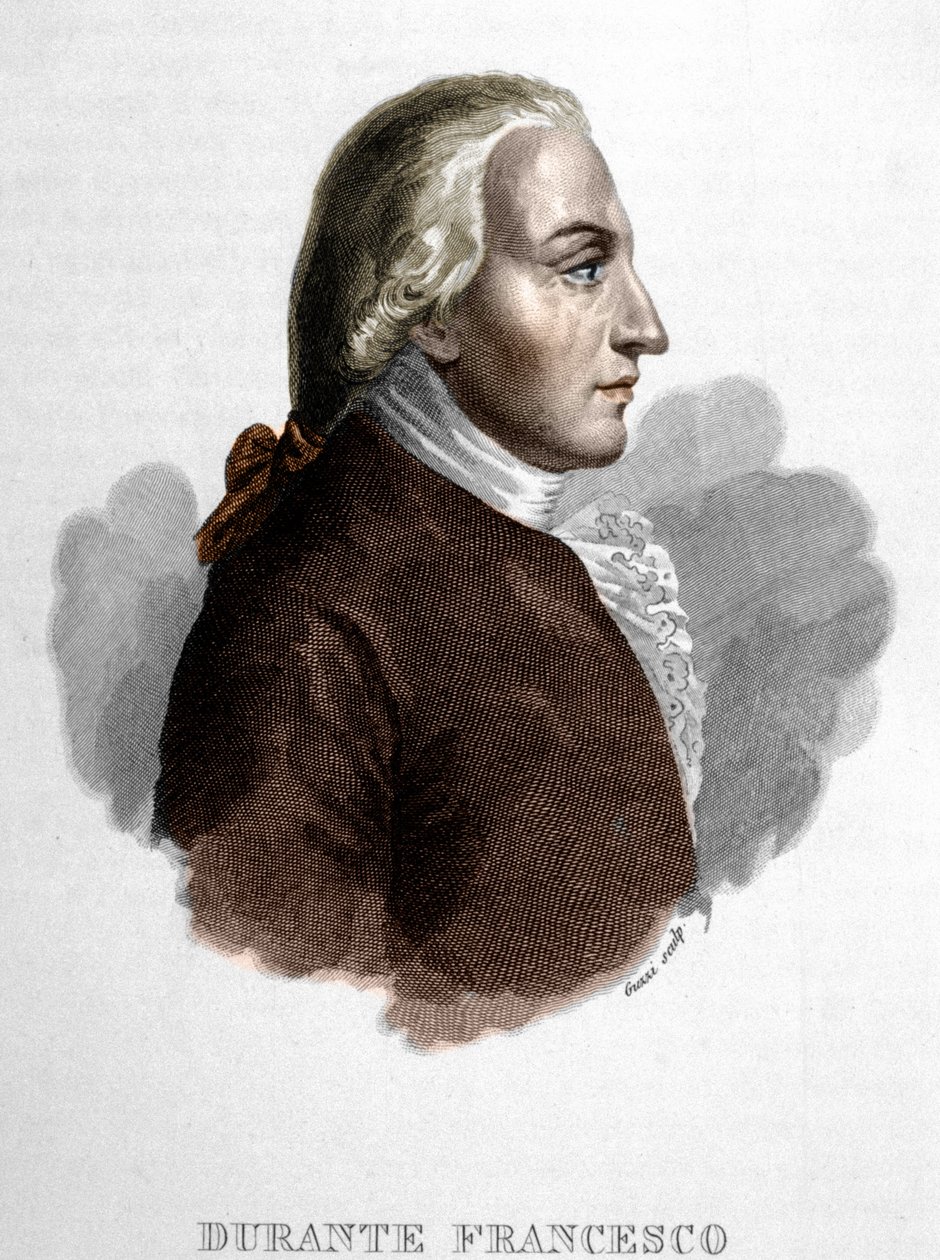 Portret van Francesco Durante. Italiaanse muzikant (Frattamaggiore) door Unknown artist