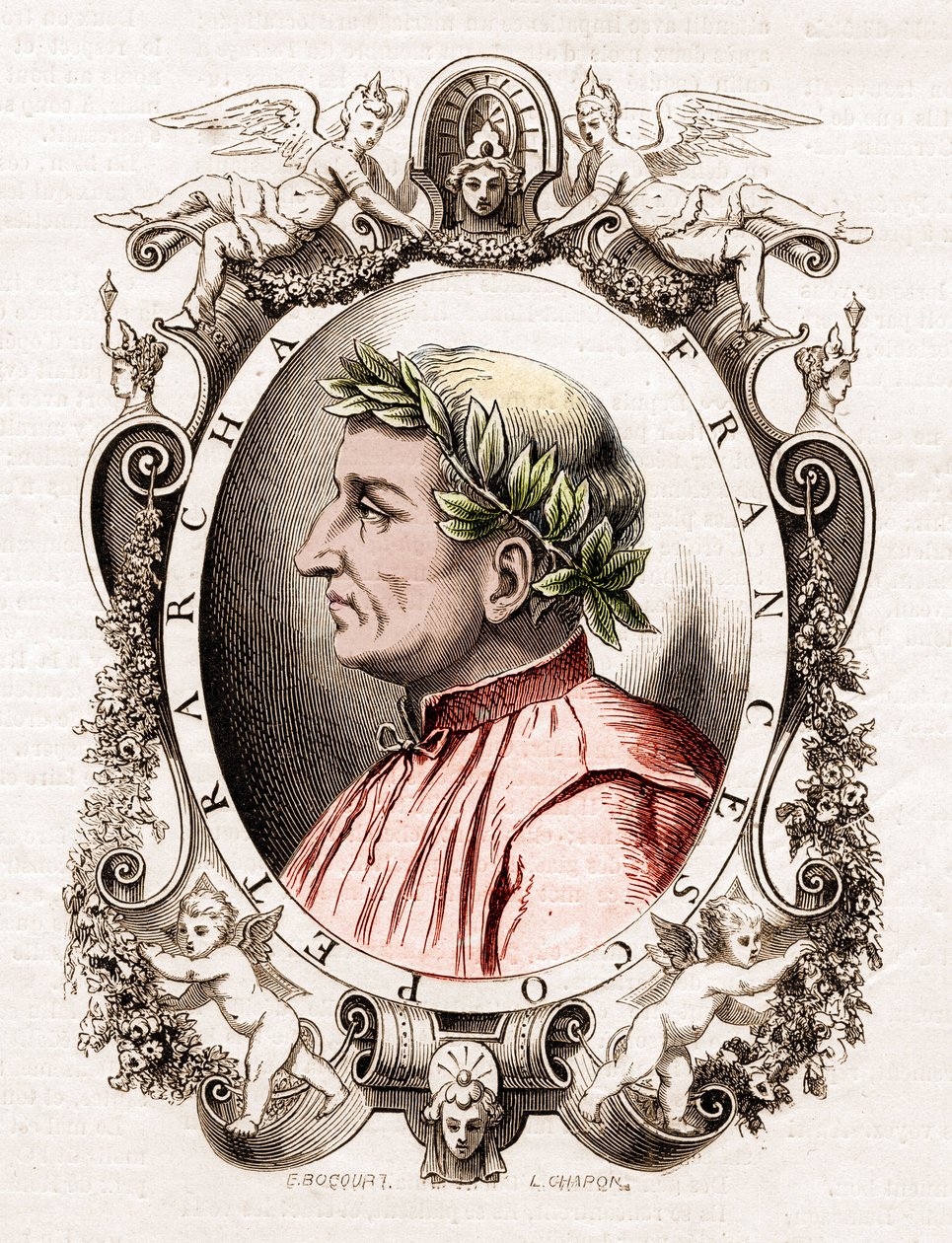 Portret van Francesco Petrarca (Petrarca) (1304-1374), Italiaanse dichter door Unknown artist