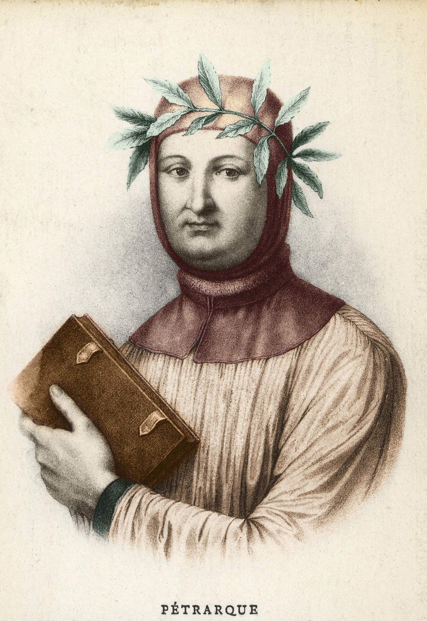 Portret van Francesco Petrarca, Italiaanse schrijver (1304-1374) door Unknown artist