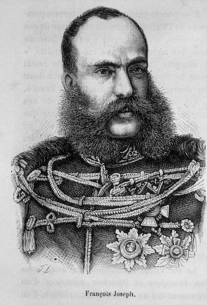 Portret van Frans Jozef I, Keizer van Oostenrijk (1830 - 1916) door Unknown artist