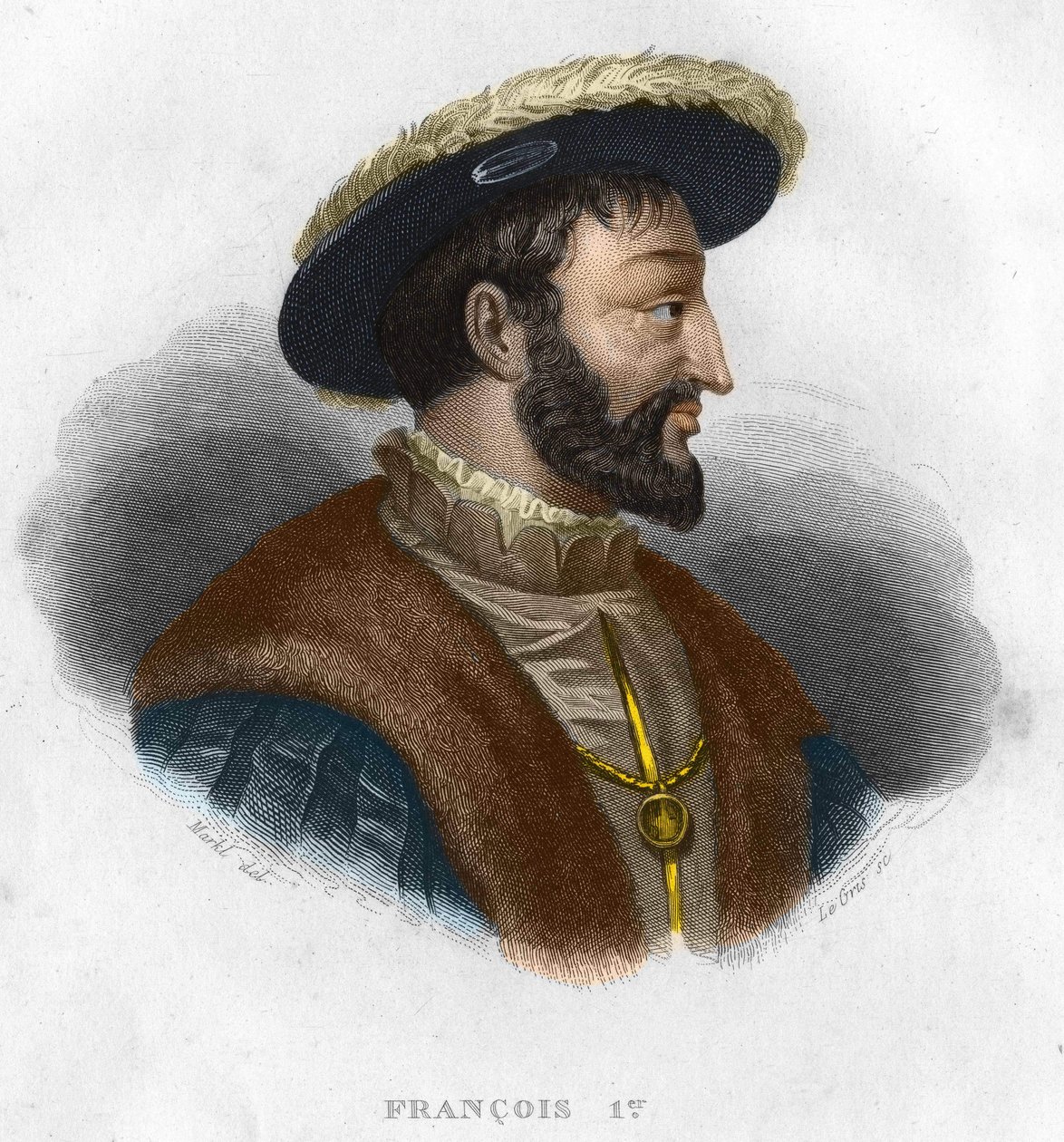 Portret van Frans I (1494 - 1547) koning van Frankrijk door Unknown artist
