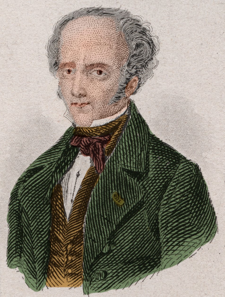 Portret van Francois Rene, burggraaf de Chateaubriand (1768-1848) Franse schrijver. Gravure uit 1876. door Unknown artist