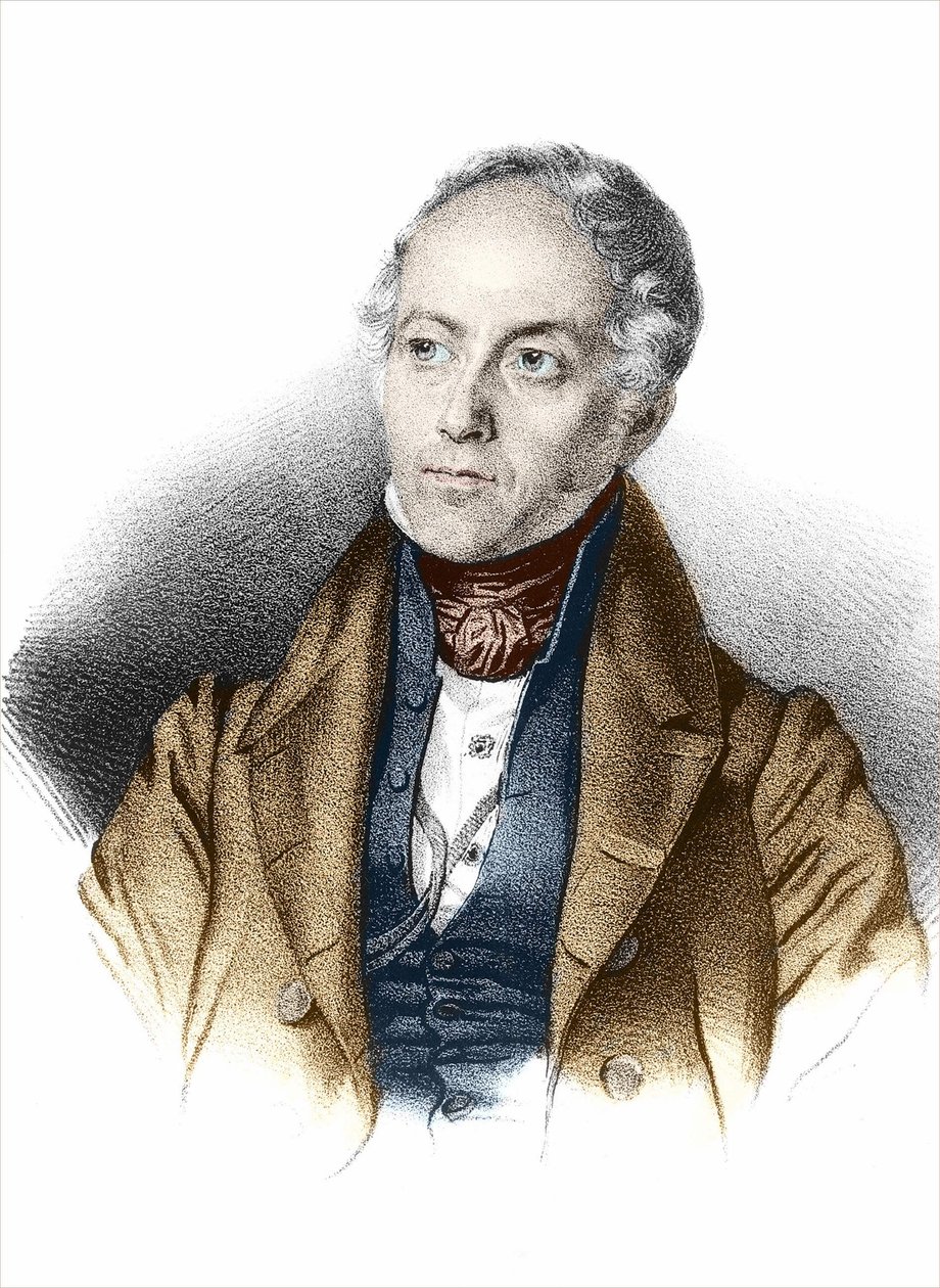 Portret van François Guizot (1787 - 1874) Franse politicus en historicus. Gravure 19e eeuw door Unknown artist