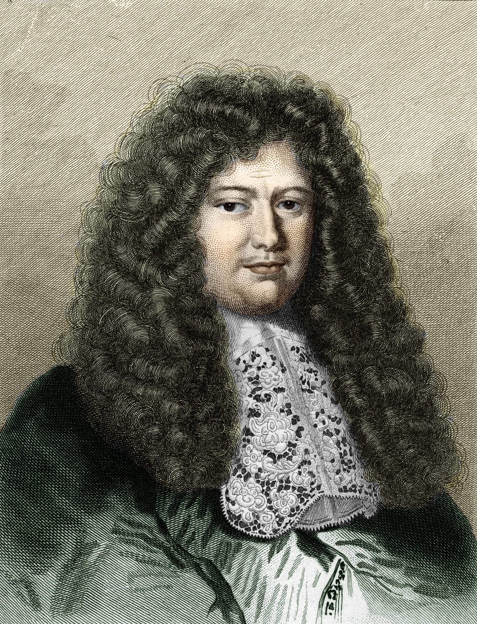 Portret van François Michel Le Tellier, Markies de Louvois (1639 - 1691), Franse politicus - in Histoire des Français par Lavallée, gravure, sd. door Unknown artist