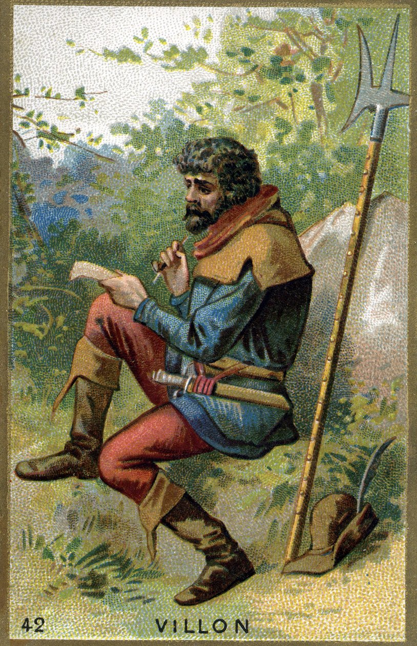 Portret van François Villon (ca. 1431 - na 1463), Franse dichter door Unknown artist