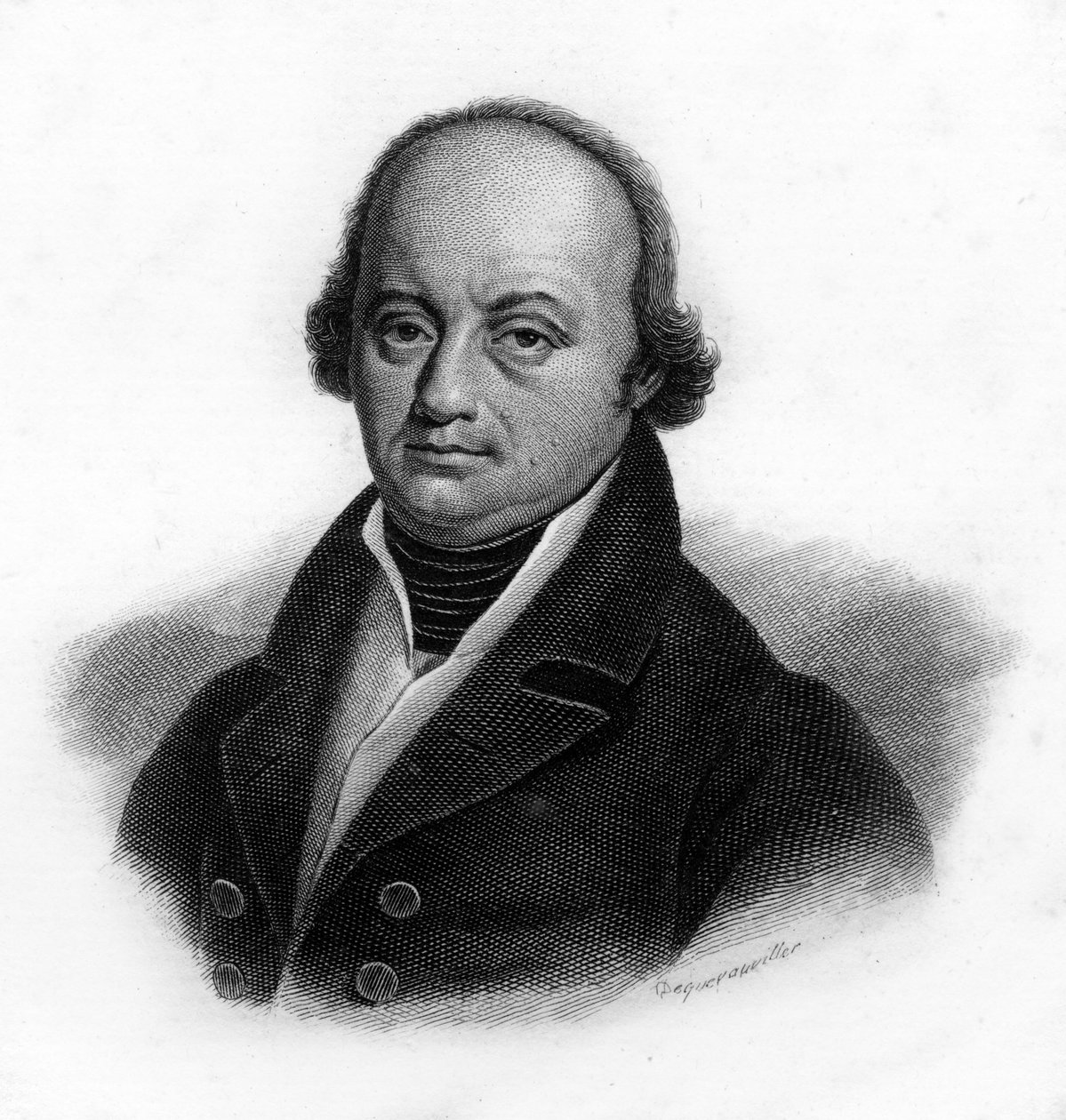 Portret van Franz-Joseph Gall (1758 - 1828), Duitse arts, gravure 19e eeuw door Unknown artist
