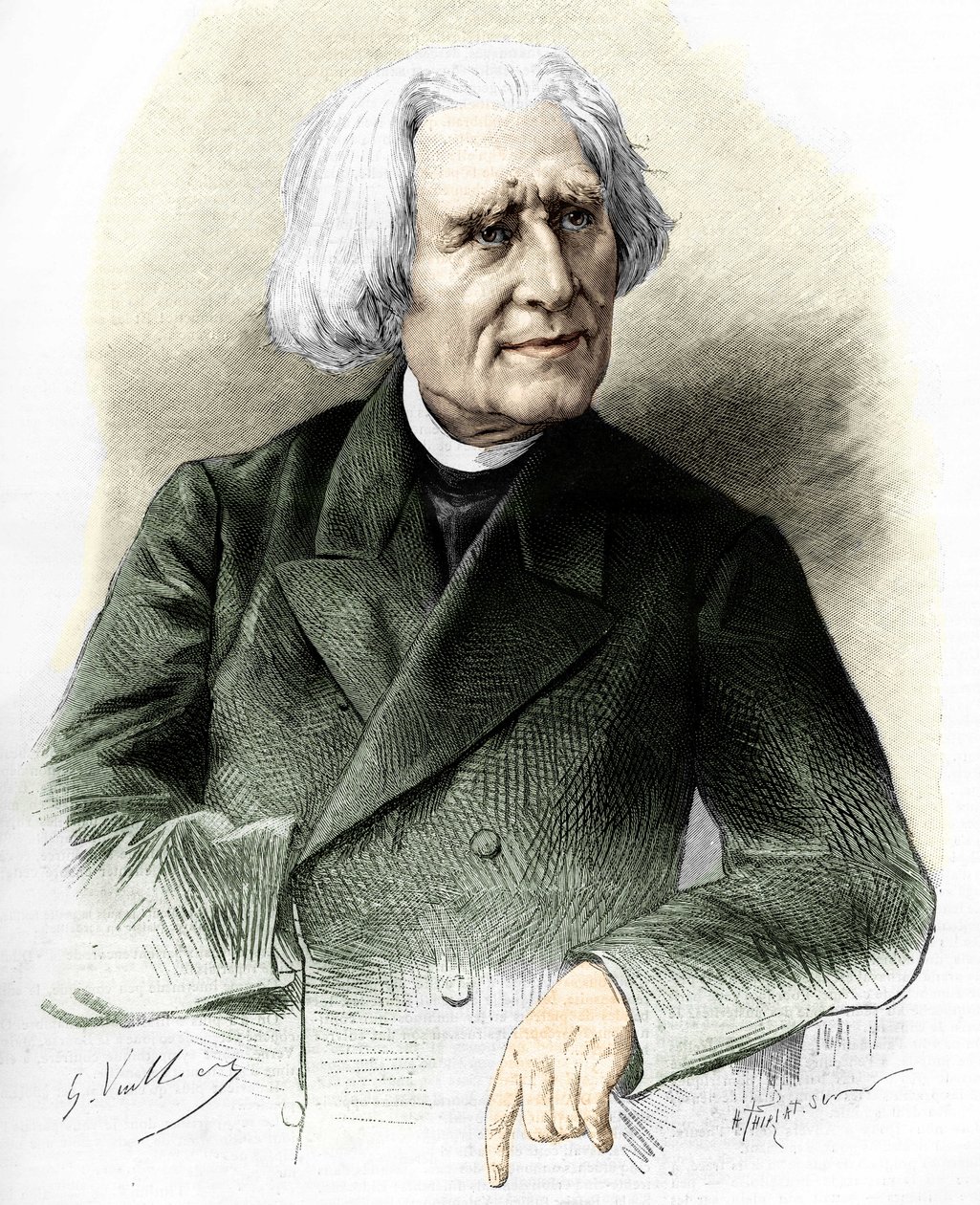 Portret van Franz Liszt (1811-1886) Hongaarse componist en pianist door Unknown artist