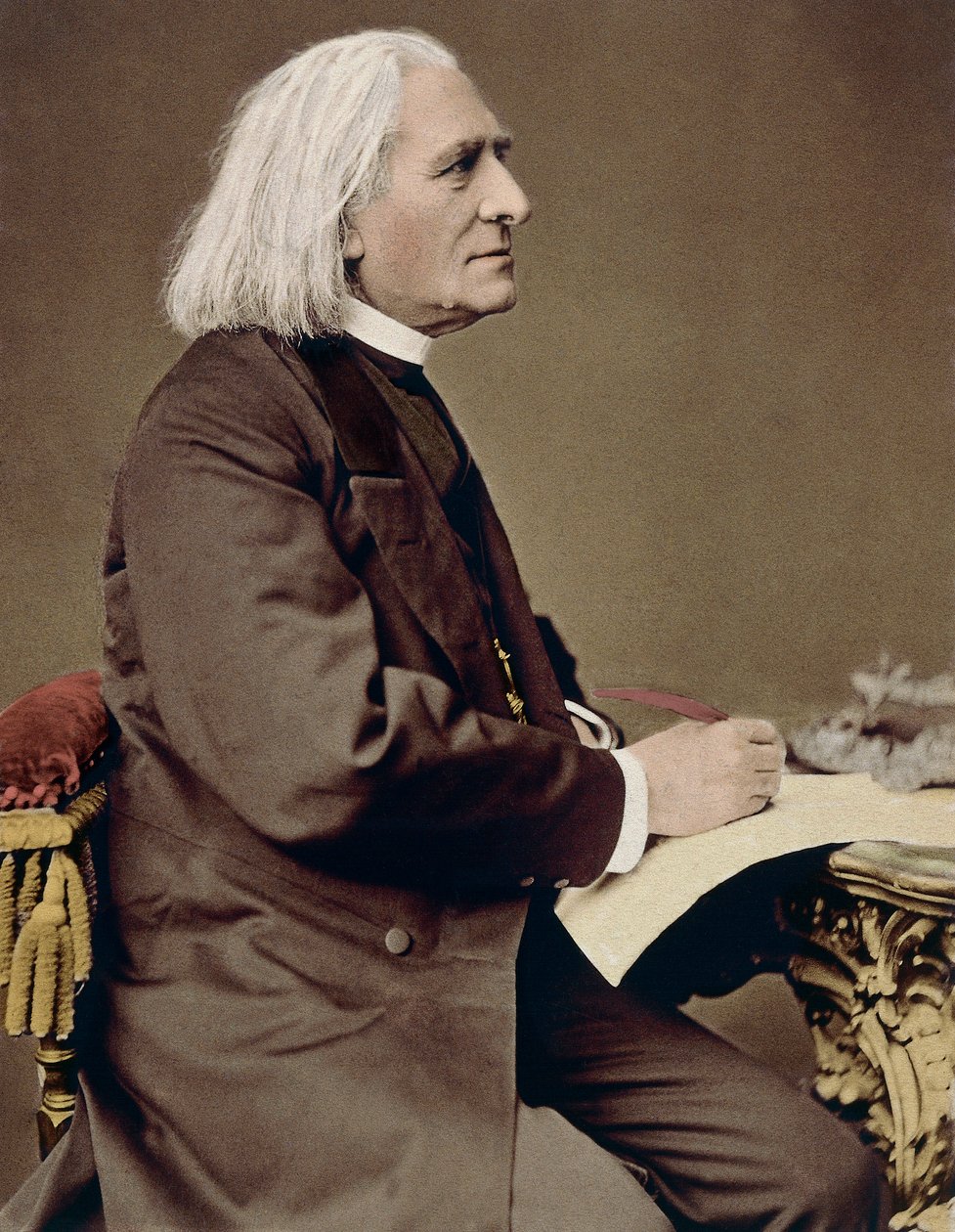 Portret van Franz Liszt (1811-1886), Hongaars componist, pianist en dirigent door Unknown artist