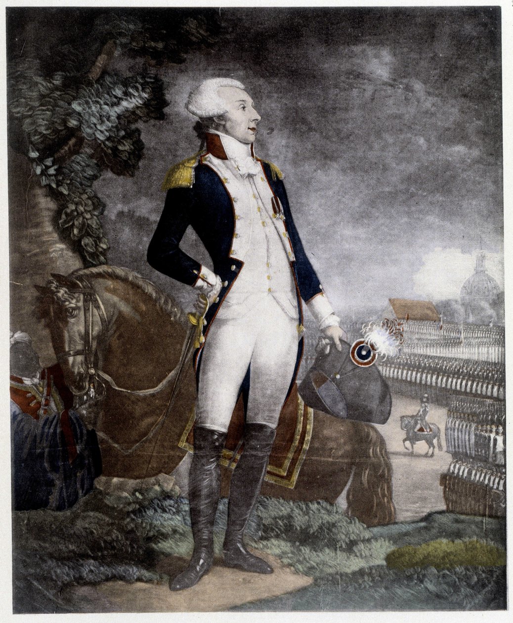 Portret van Generaal La Fayette (Lafayette) door Unknown artist