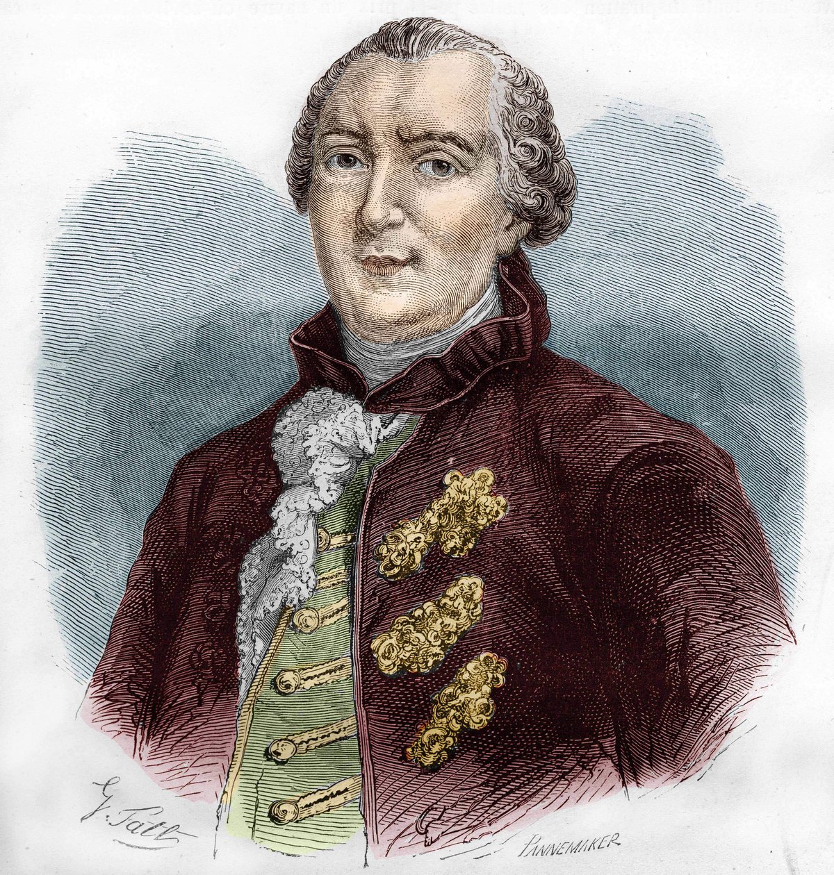 Portret van Georges Louis Buffon (1707-1788), Franse natuuronderzoeker en schrijver door Unknown artist