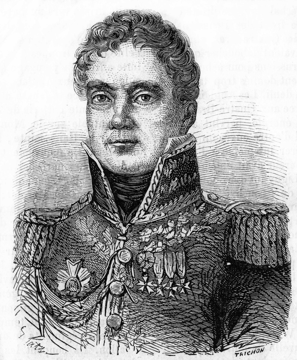 Portret van Georges Mouton, Graaf van Lobau (1770-1838), maarschalk van Frankrijk. door Unknown artist