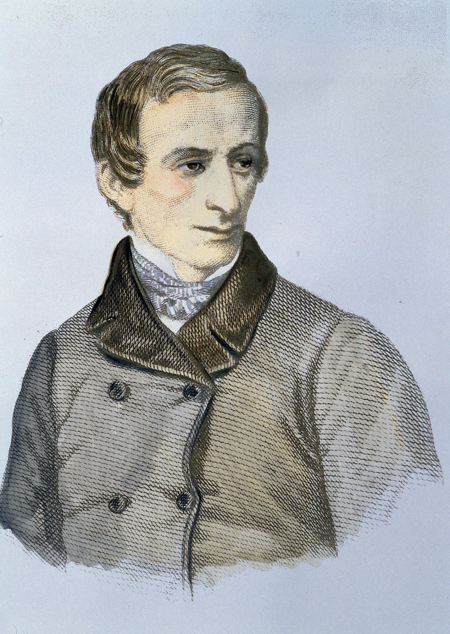 Portret van Giacomo Leopardi (1798 - 1837) door Unknown artist