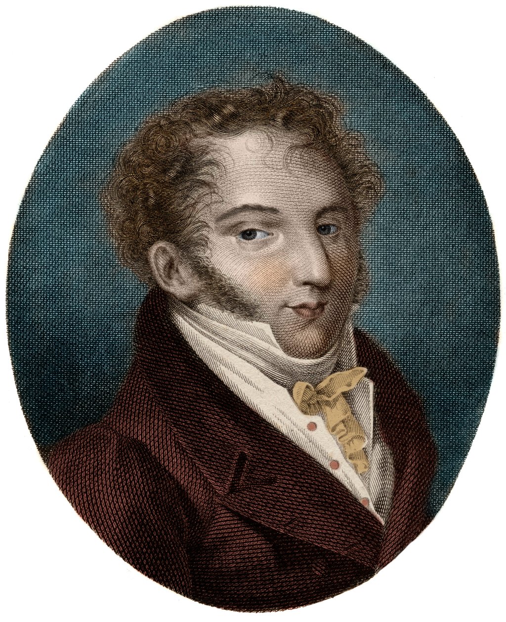 Portret van Gioachino (Gioacchino) Rossini (1792-1868), Italiaanse componist door Unknown artist