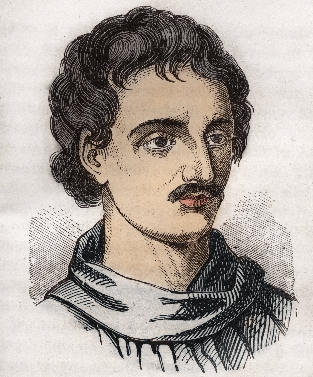 Portret van Giordano Bruno (1548-1600) Italiaanse Dominicaanse monnik, filosoof, wiskundige, dichter en astroloog door Unknown artist