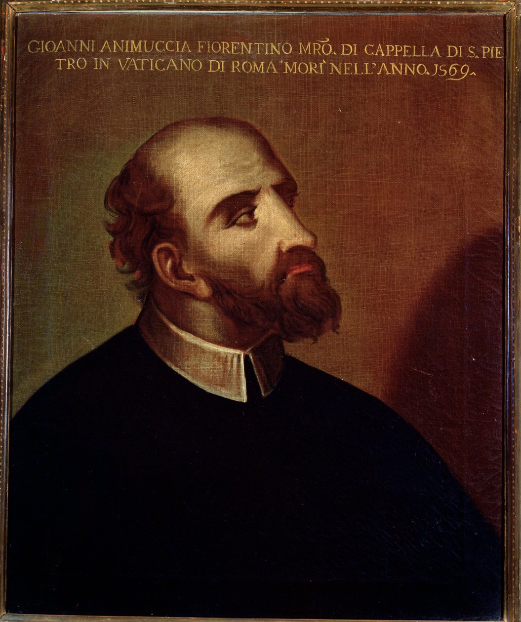 Portret van Giovanni Animuccia (1514 ca-1571) Italiaanse componist door Unknown artist