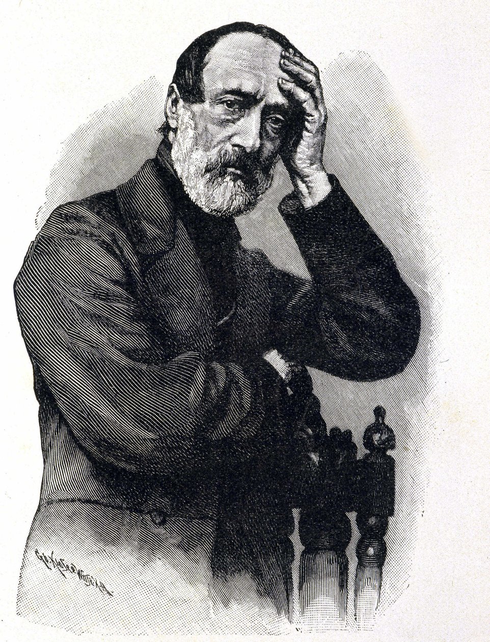 Portret van Giuseppe Mazzini (1805 - 1872), Italiaanse patriot en revolutionair door Unknown artist