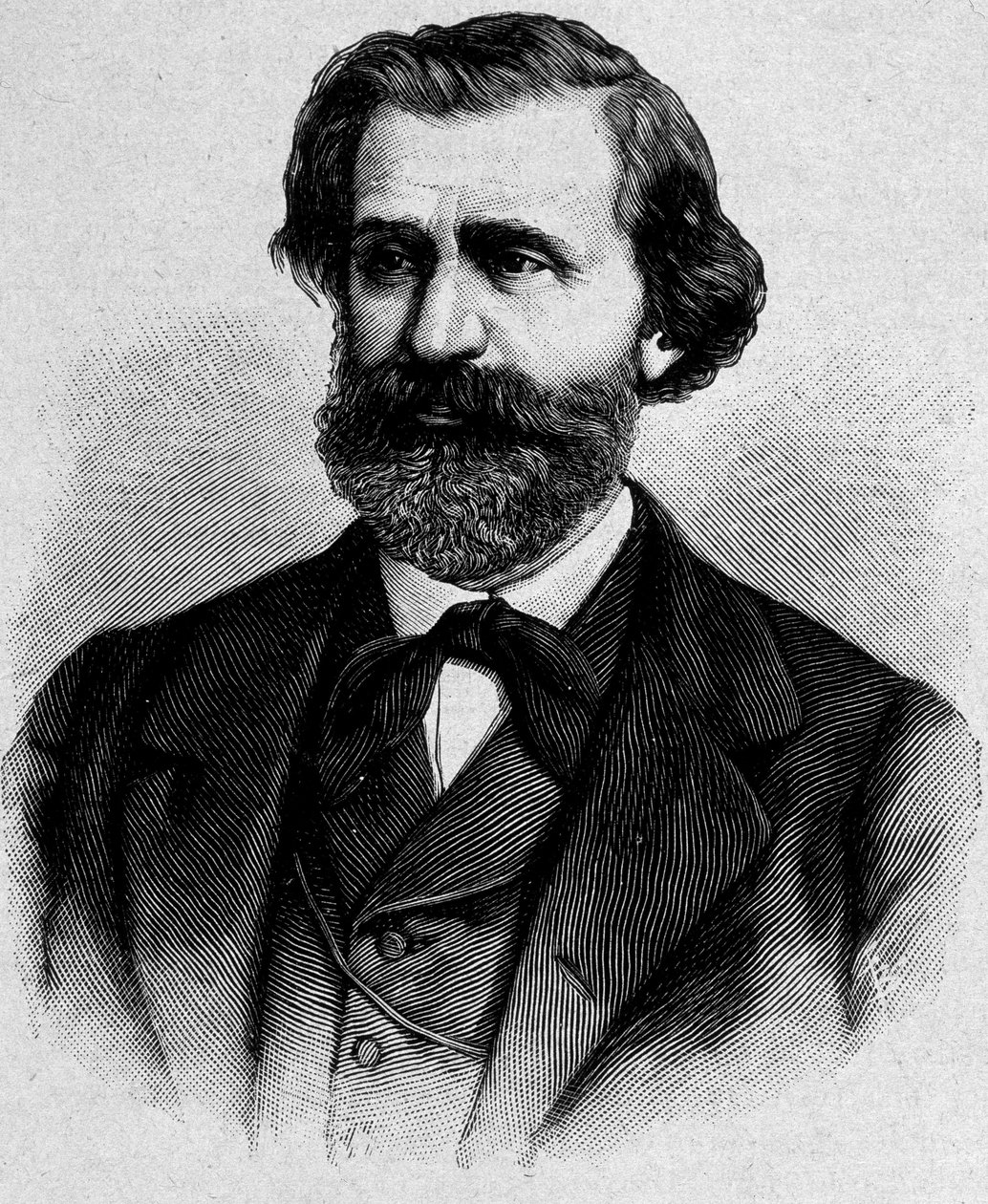 Portret van Giuseppe Verdi, Italiaanse componist (1813 - 1901) door Unknown artist