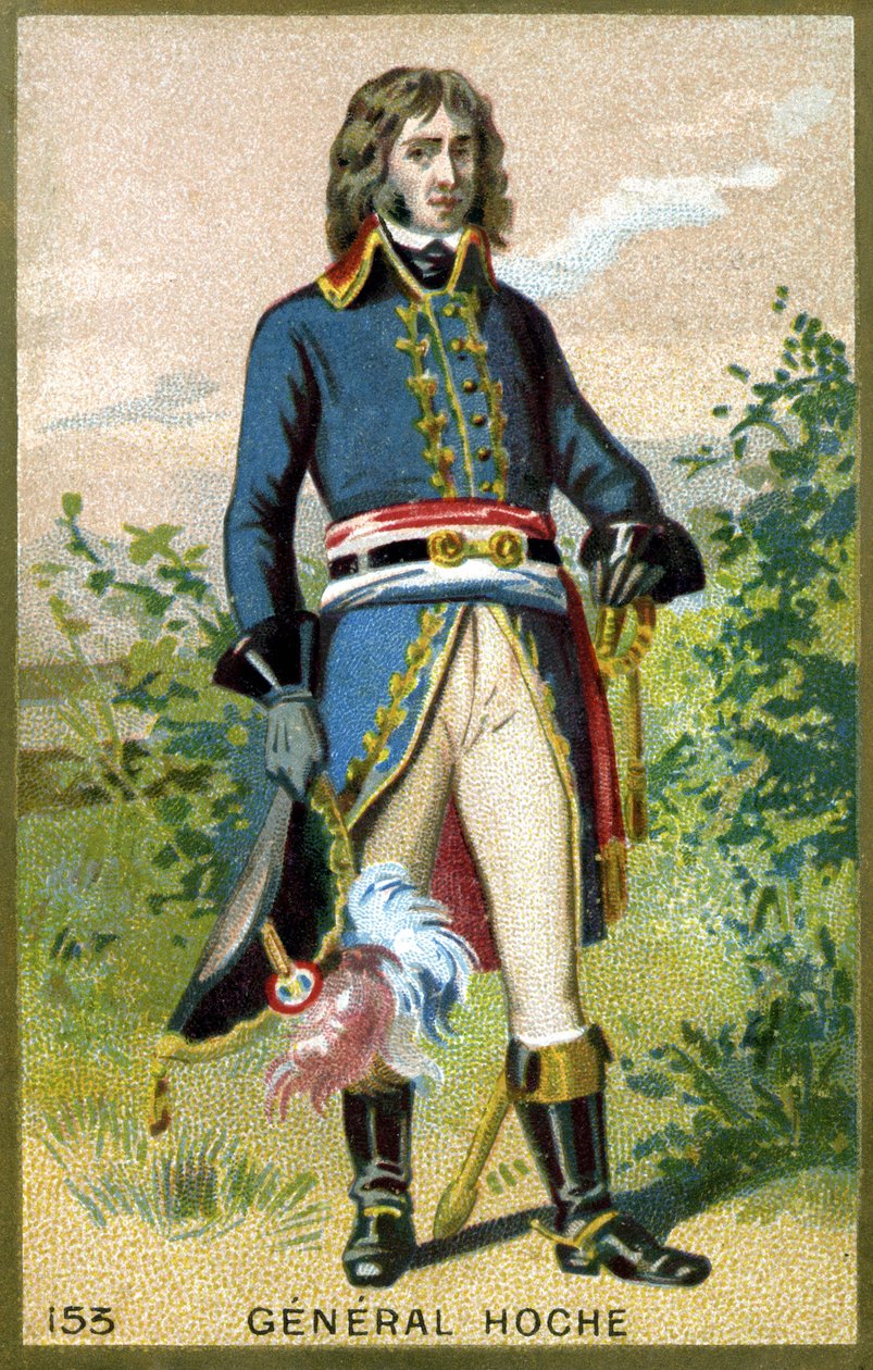 Portret van Generaal Hoche (1768-1797). Chromolithografie eind 19e eeuw. door Unknown artist