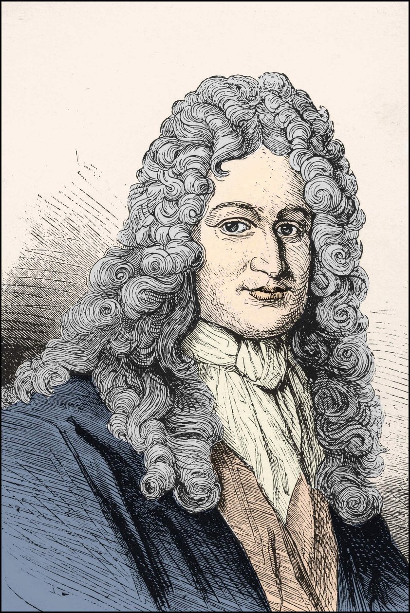 Portret van Gottfried Wilhelm Leibniz (1646-1716), Duitse filosoof door Unknown artist