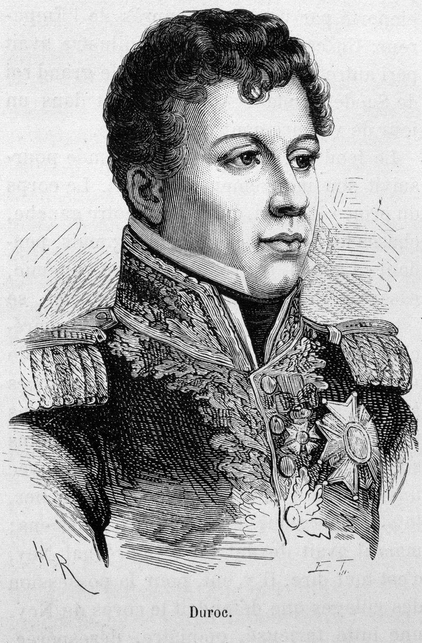 Portret van Géraud Christophe Michel Duroc (1772 - 1813). Gravure van het einde van de 19e eeuw in 