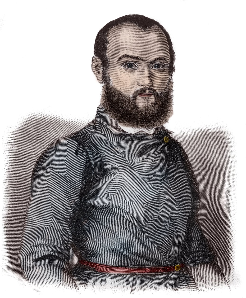 Portret van Gustav von Struve (1805-1870) Duitse politicus, advocaat en publicist - Gustav von Struve (1805-1870) Duitse advocaat, journalist en politicus door Unknown artist