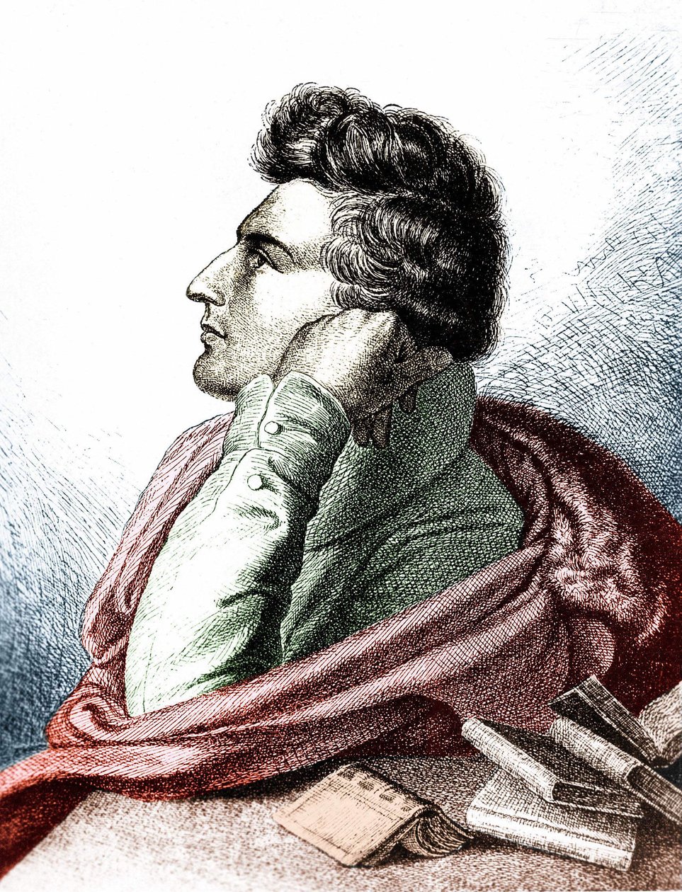 Portret van Heinrich Heine (1797-1856), Duitse lyrische dichter en publicist door Unknown artist