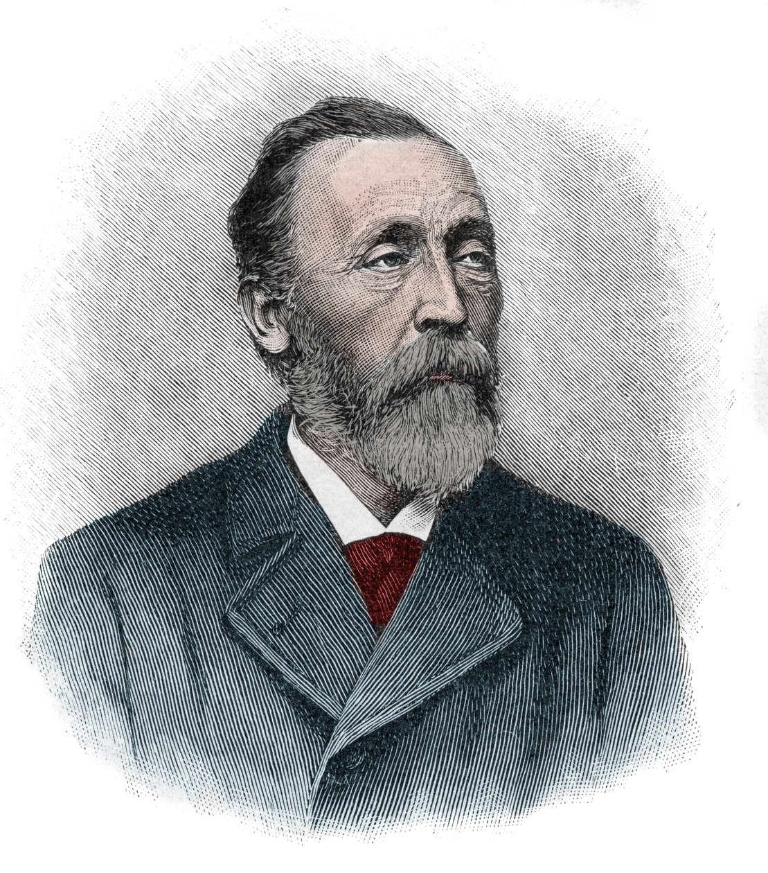Portret van Heinrich von Stephan (1831-1897) een algemeen postdirecteur voor het Duitse Rijk die de Duitse postdienst reorganiseerde door Unknown artist