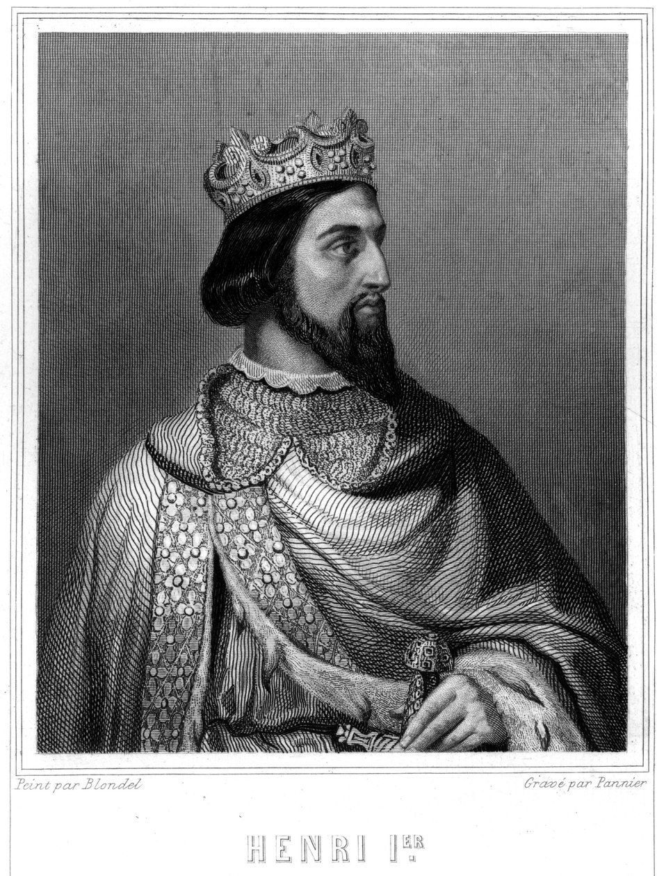 Portret van Hendrik I (ca. 1008-1060), Koning van Frankrijk - in "Histoire des Français" door Lavallée, gravure, sd. door Unknown artist