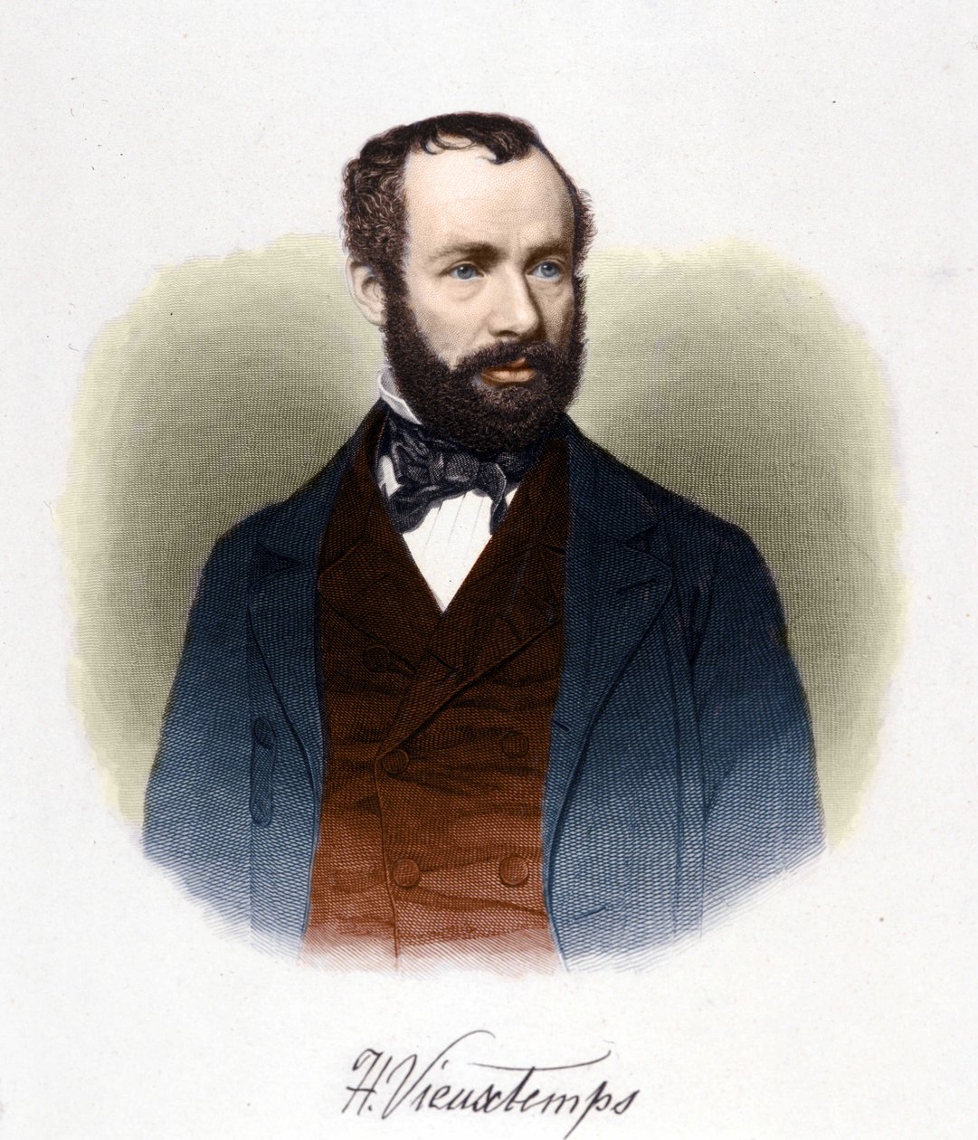 Portret van Henri Vieuxtemps (1820-1881), Belgische dirigent en componist. door Unknown artist