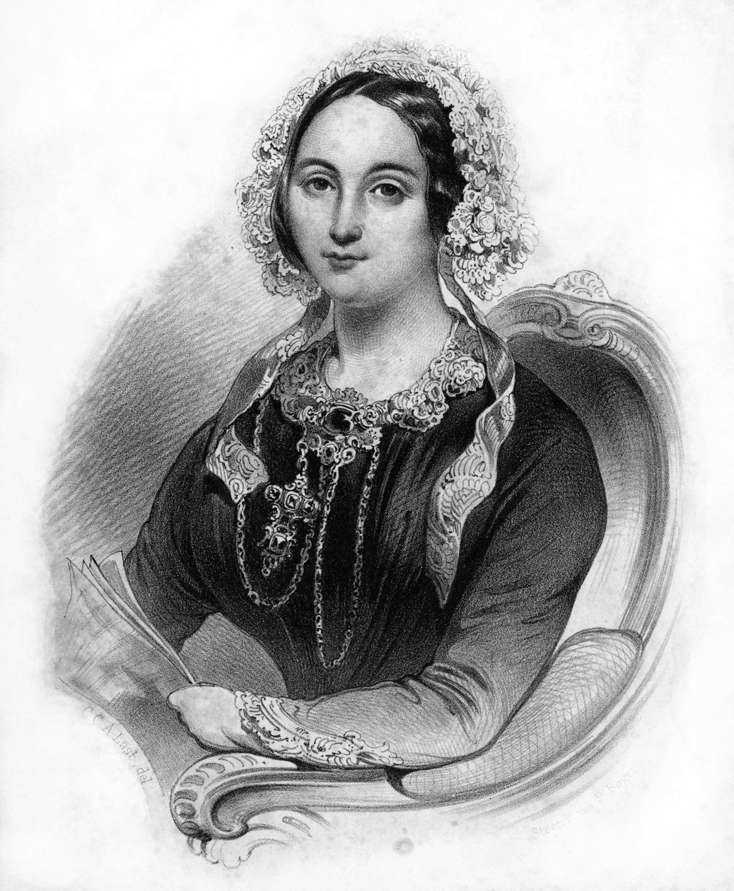 Portret van Henriette Sontag (1806-1854), Duitse zangeres. door Unknown artist