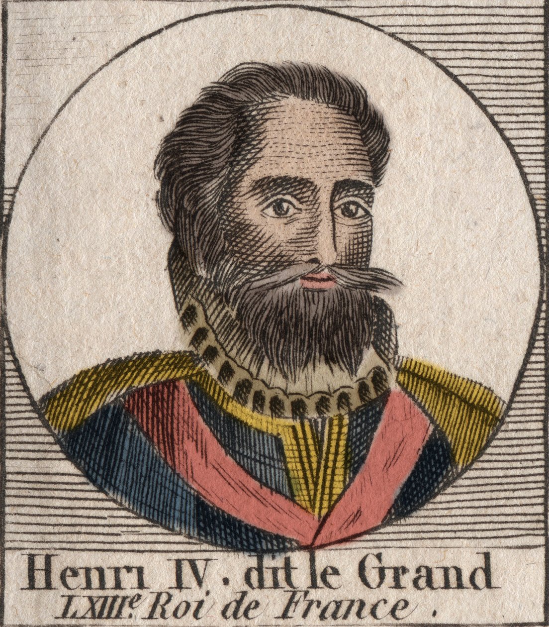 Portret van Hendrik IV (1553-1610) koning van Frankrijk (gravure uit 