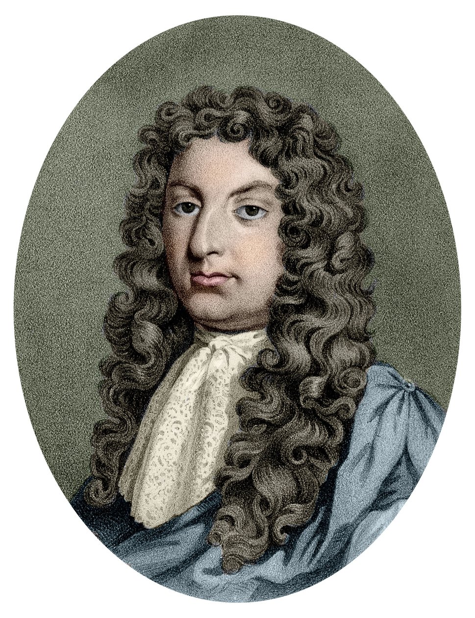 Portret van Henry Purcell (1659 - 1695), Britse componist. door Unknown artist