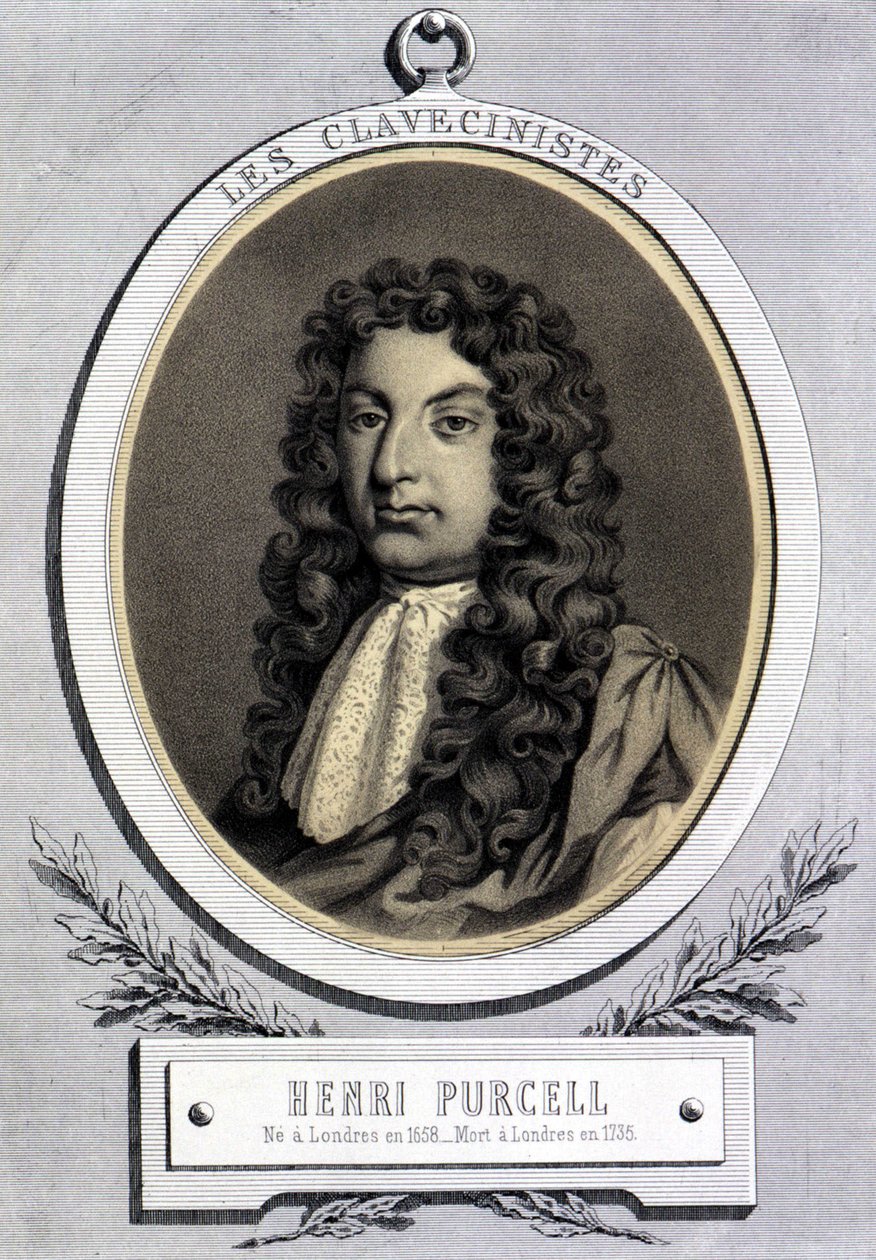 Portret van Henry Purcell (1659 - 1695), Britse componist door Unknown artist