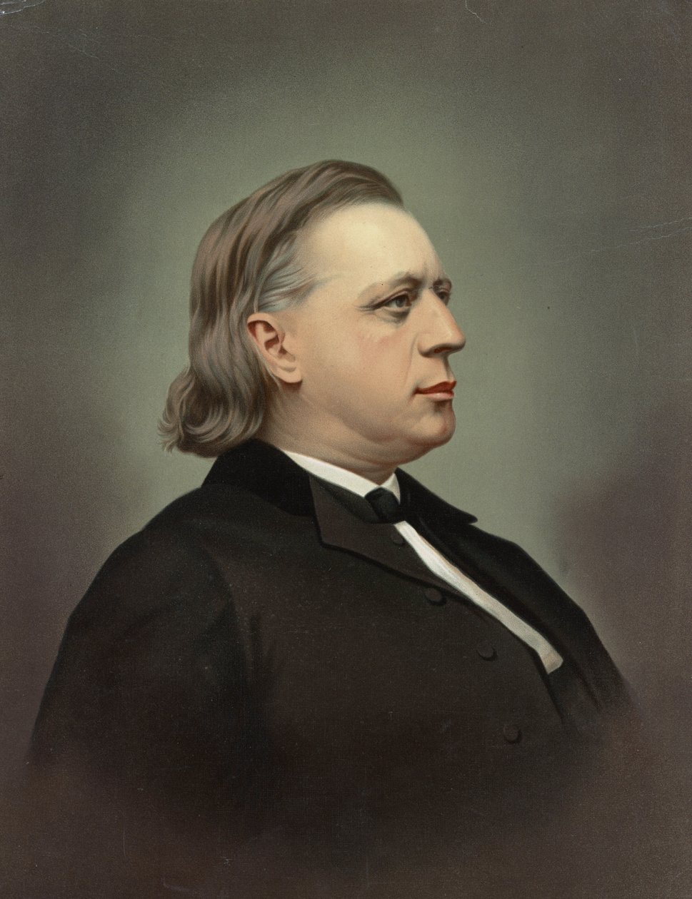 Portret van Henry Ward Beecher (1813-1887) door Unknown artist