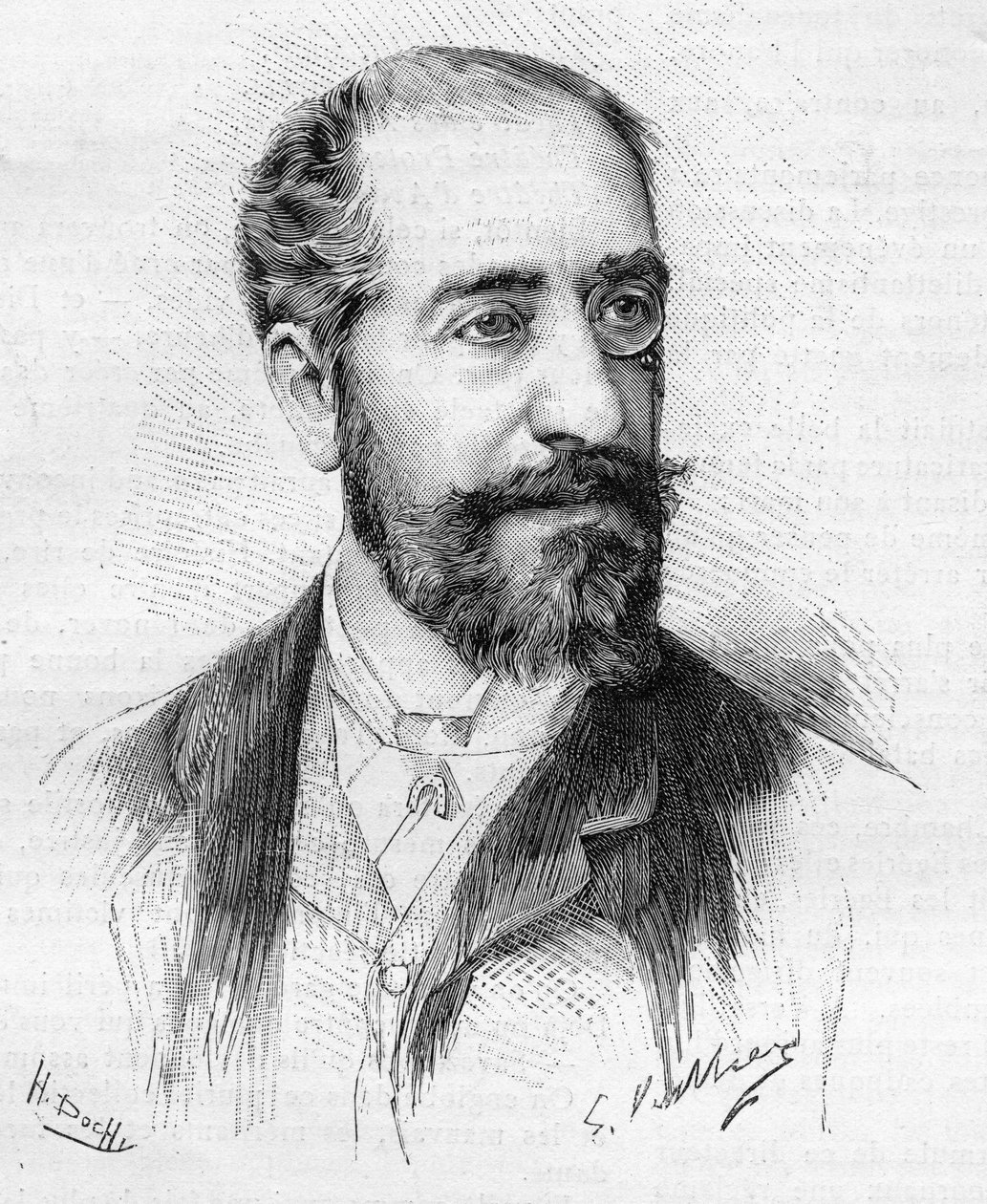Portret van Henry de Pene (overleden 1888), hoofdredacteur van de 