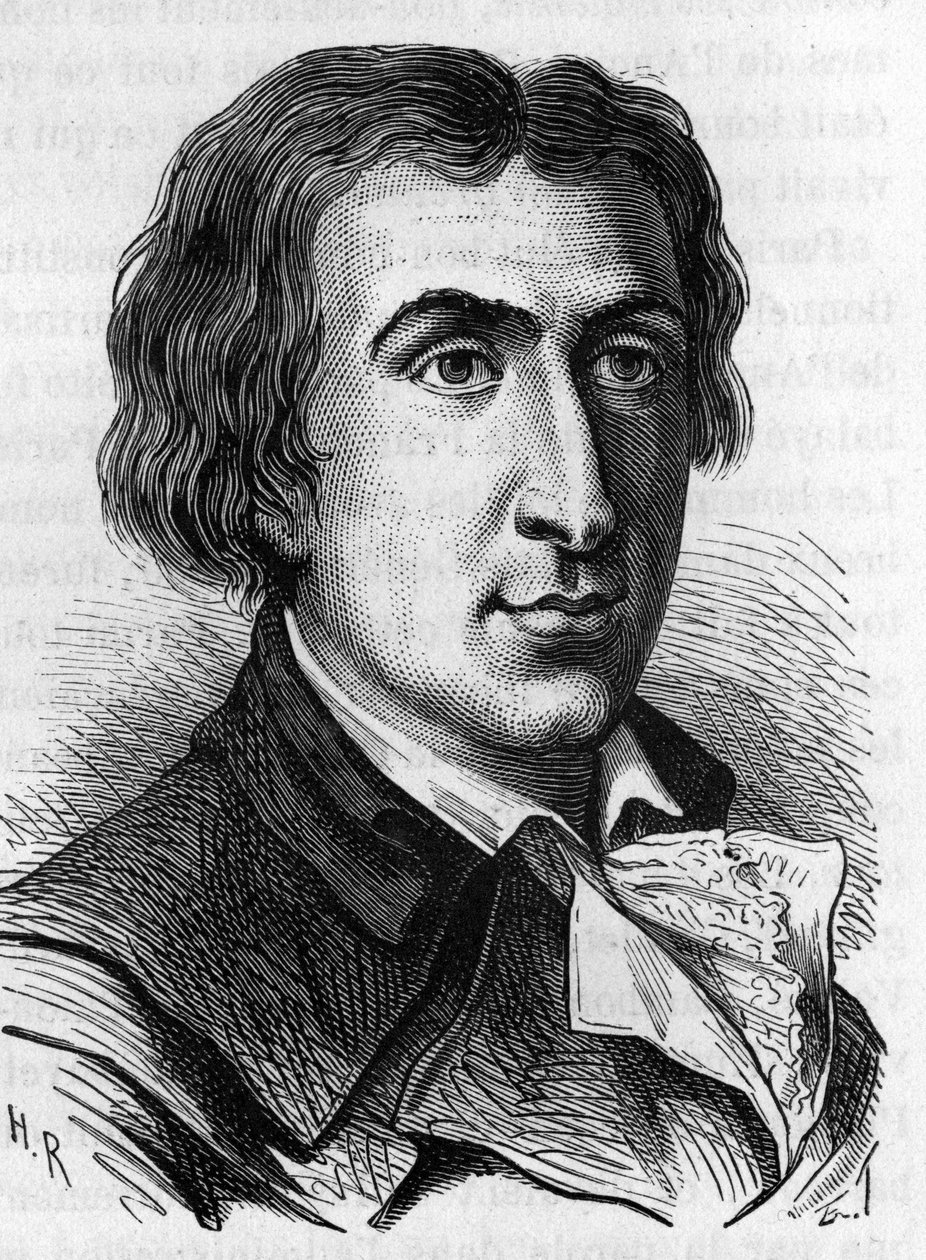 Portret van Jacques Pierre Brissot de Warville, Franse journalist en politicus (1754 - 1793). Hij richtte de Societe des Amis des Blacks op, een voorstander van de afschaffing van de slavernij. Gravure uit de 19e eeuw door Unknown artist