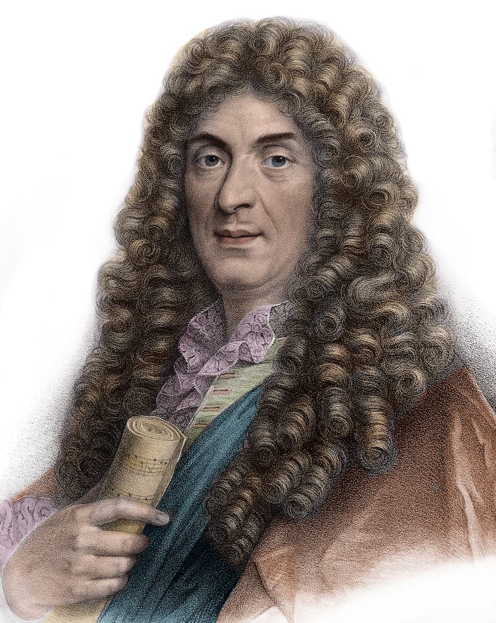Portret van Jean-Baptiste Lully gravure 19e eeuw door Unknown artist