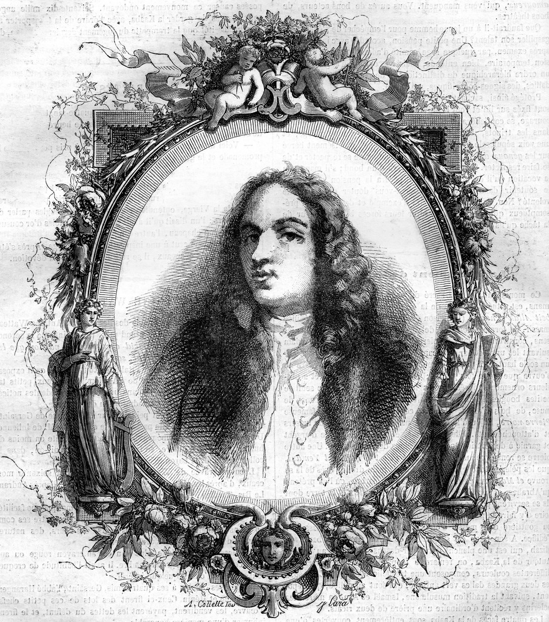Portret van Jean Antoine Watteau (1684-1721), Franse schilder. door Unknown artist